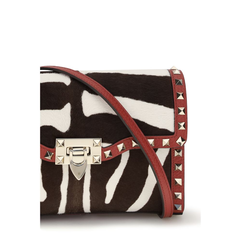 Valentino Garavani Multicolor Calf Leather Bos Taurus Schultertasche-4