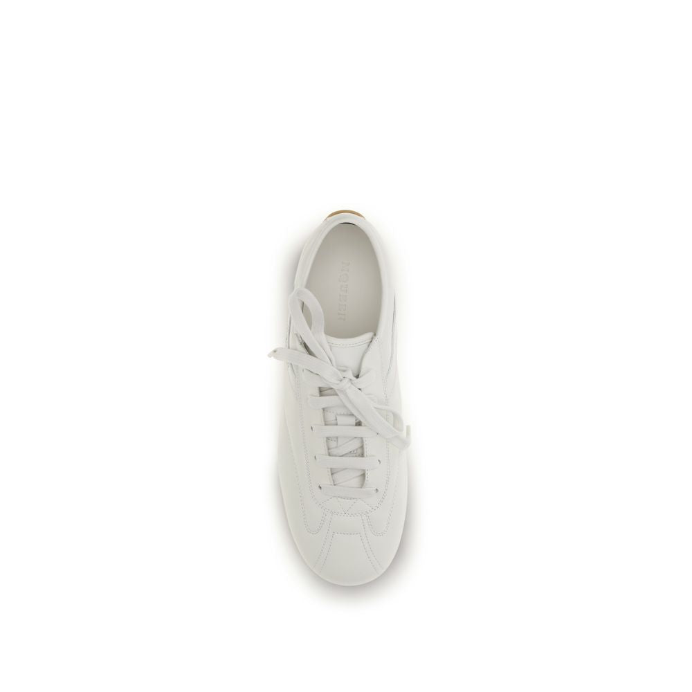 Alexander McQueen White Calf Leather Bos Taurus Athletic Sneakers-4