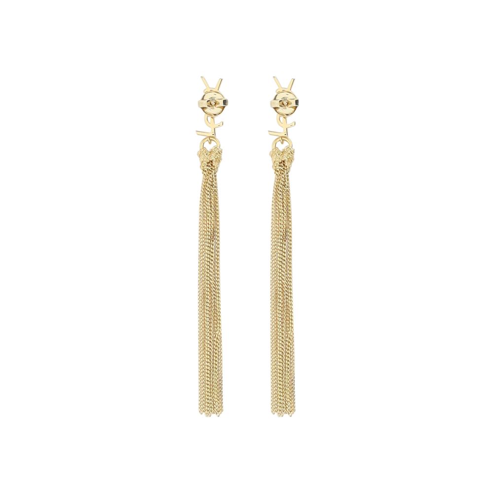 Saint Laurent Gold-Tone Brass Earrings-2