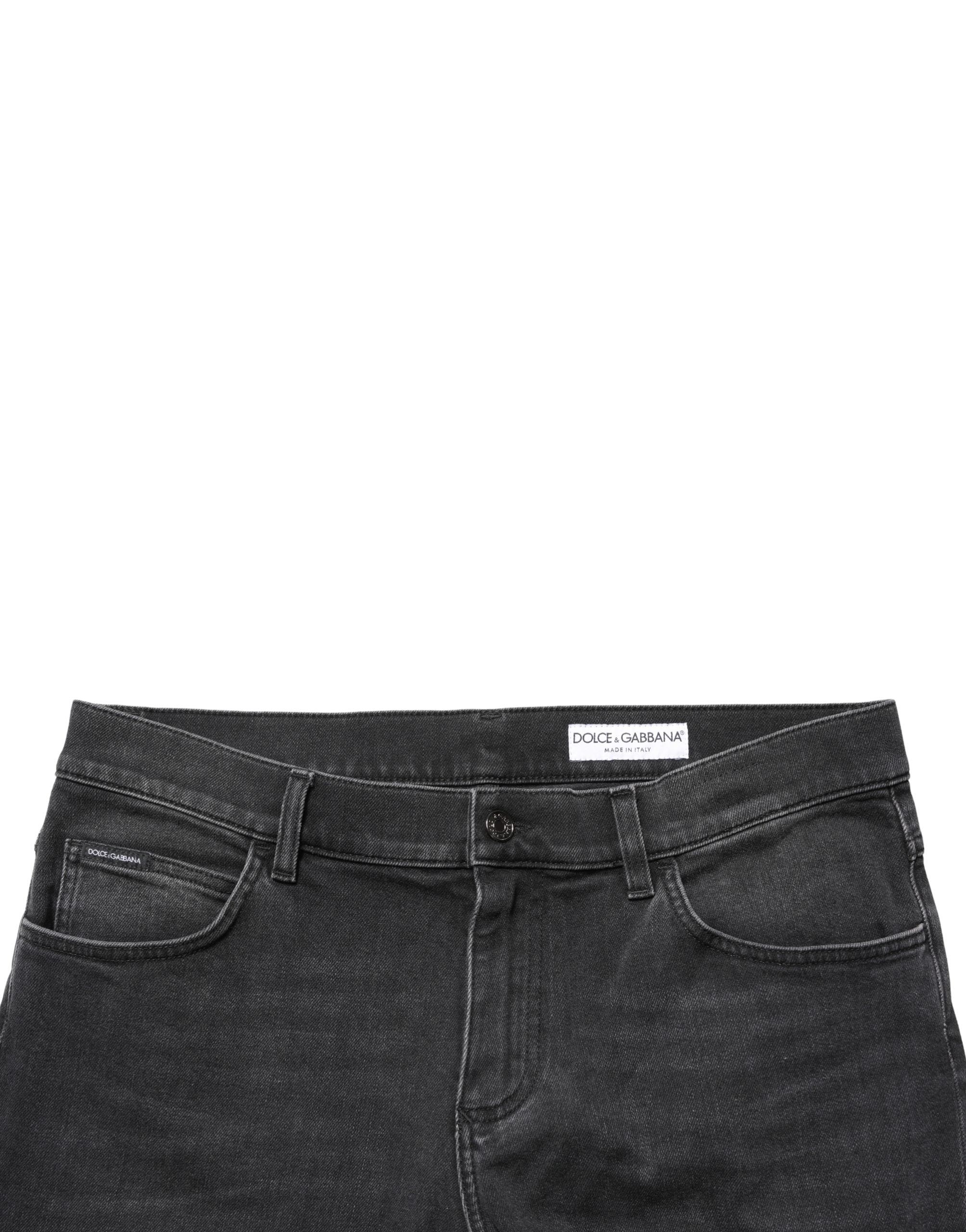 Dolce & Gabbana Schwarze Baumwoll Stretch Regular Skinny Jeans-2