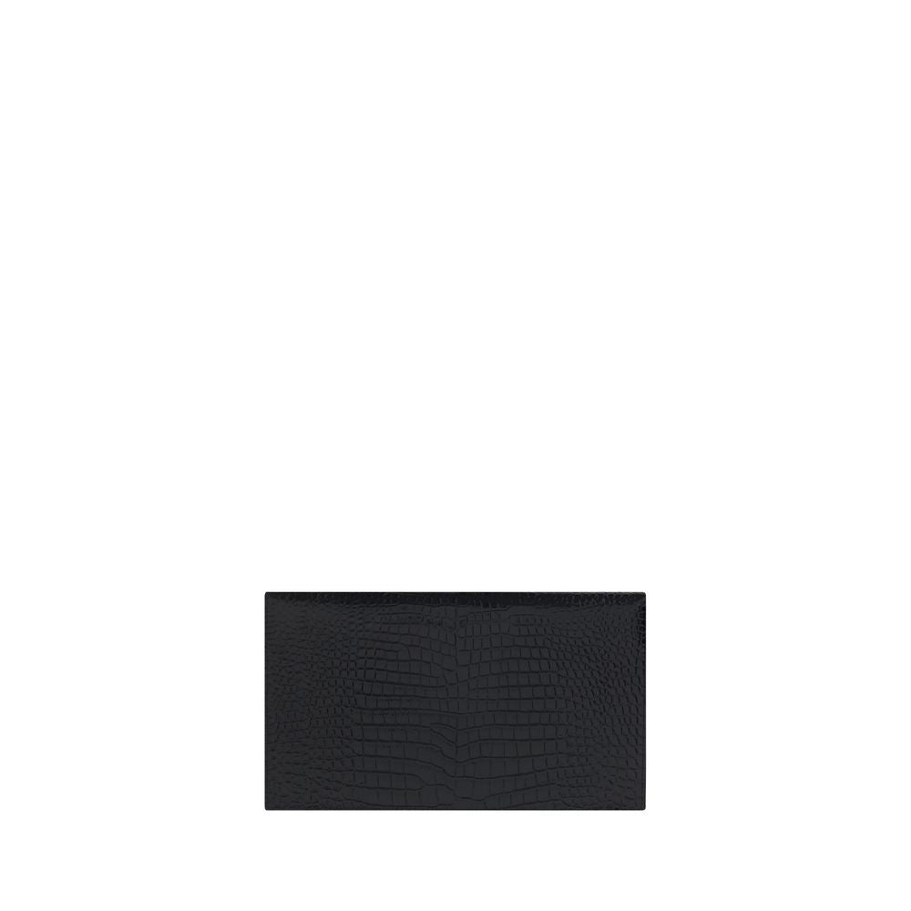 Saint Laurent Black Bos Taurus Calf Leather Clutch-2