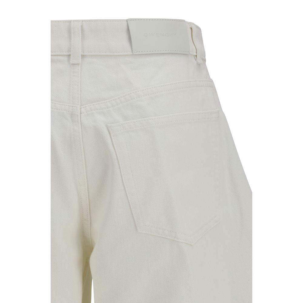 Givenchy White Cotton Jeans-3