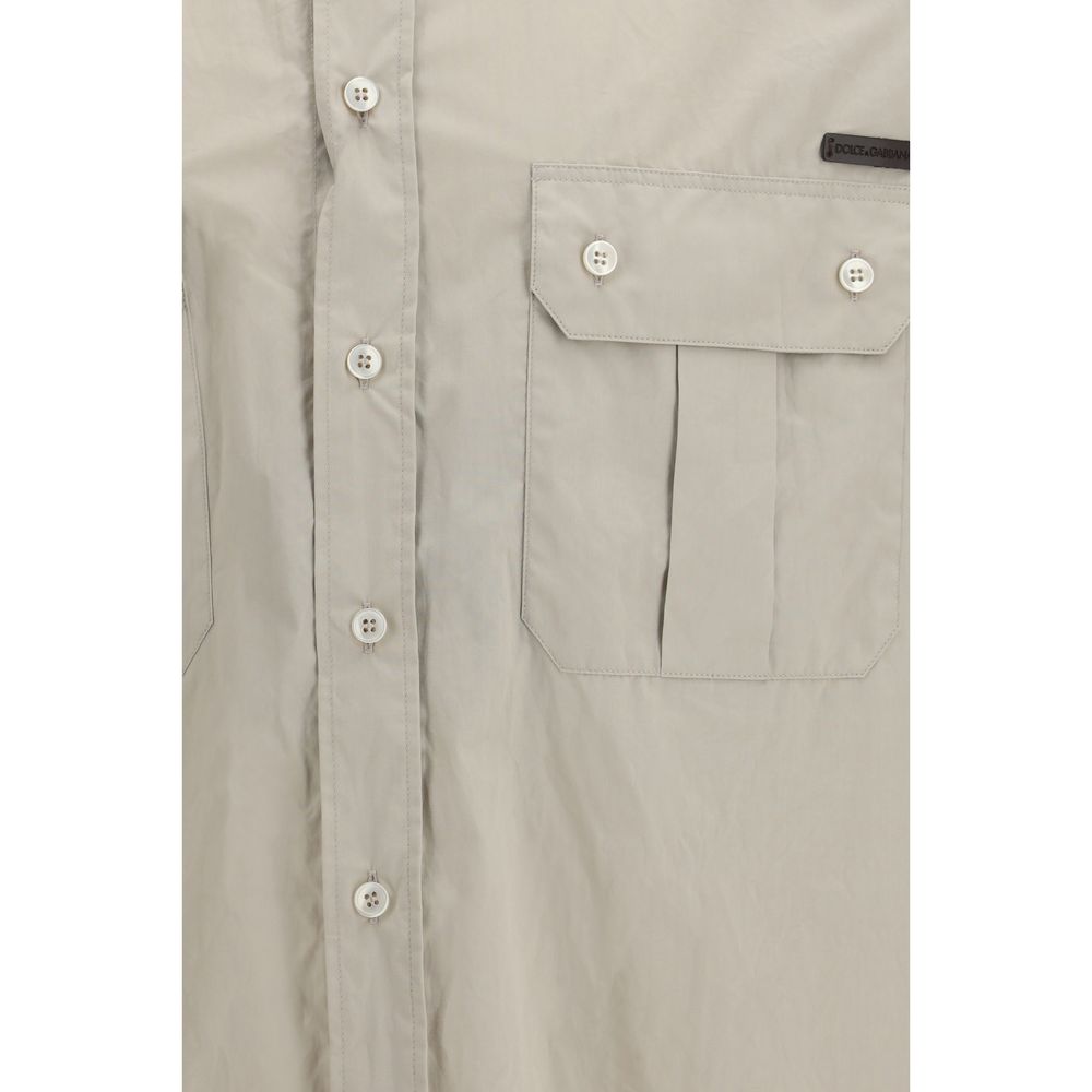Dolce & Gabbana Beige Cotton Dress Shirt-3