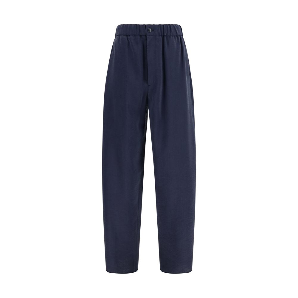 Giorgio Armani Blue Silk Casual Trousers