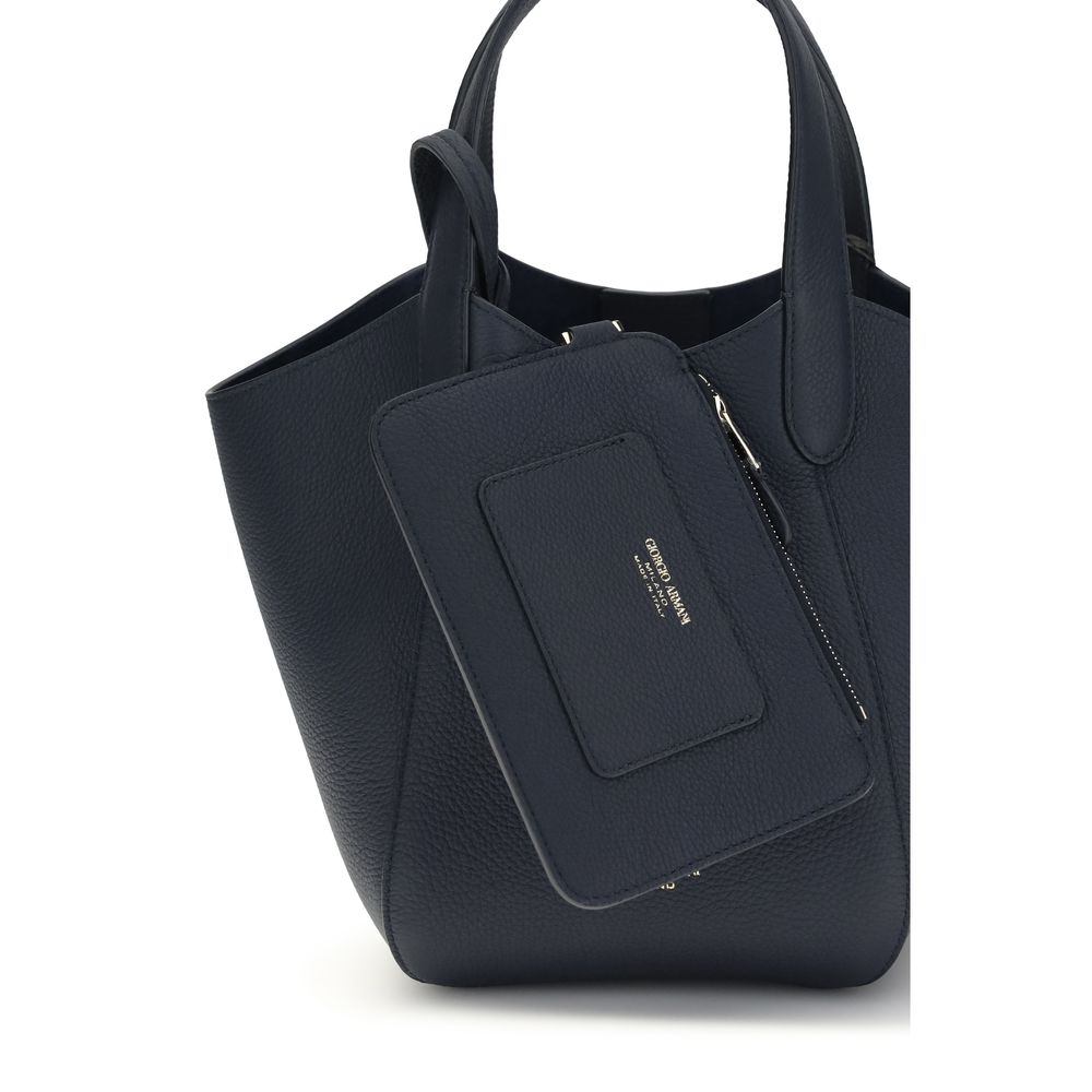 Giorgio Armani handbag in blue calfskin Bos Taurus-4