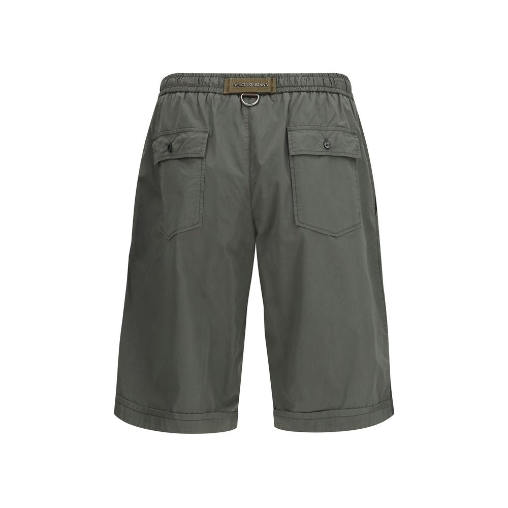 Dolce & Gabbana Graue Cargoshorts aus Baumwolle-2