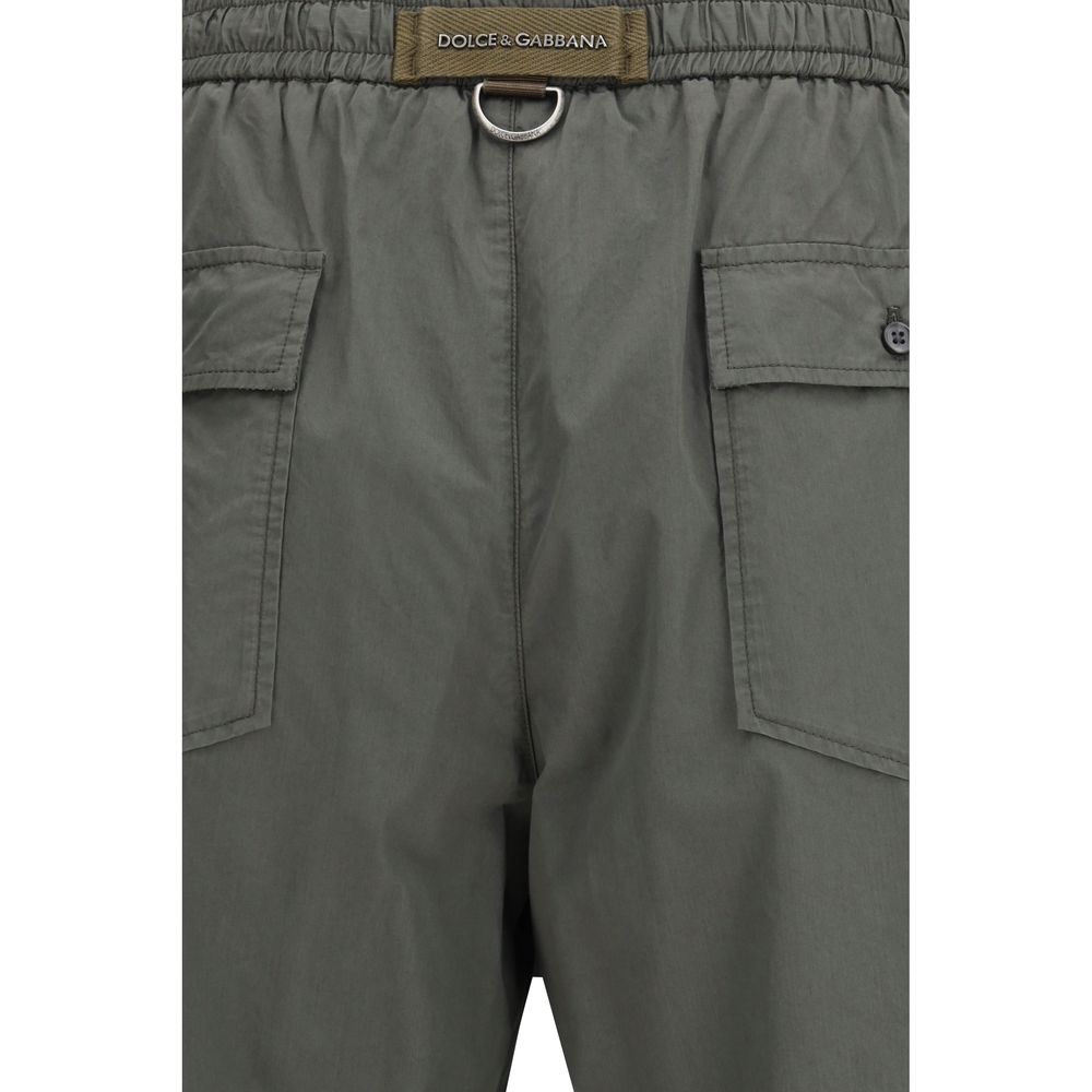Dolce & Gabbana Graue Cargoshorts aus Baumwolle-3