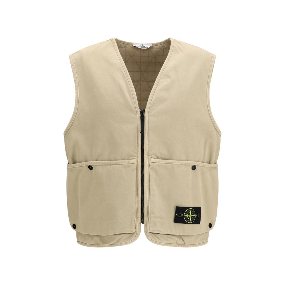 Stone Island Beige Cotton Sweatshirt-1