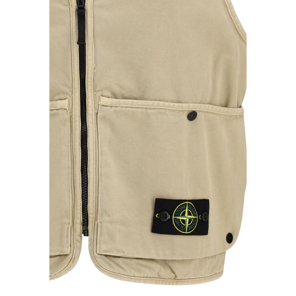 Stone Island Beige Cotton Sweatshirt-3
