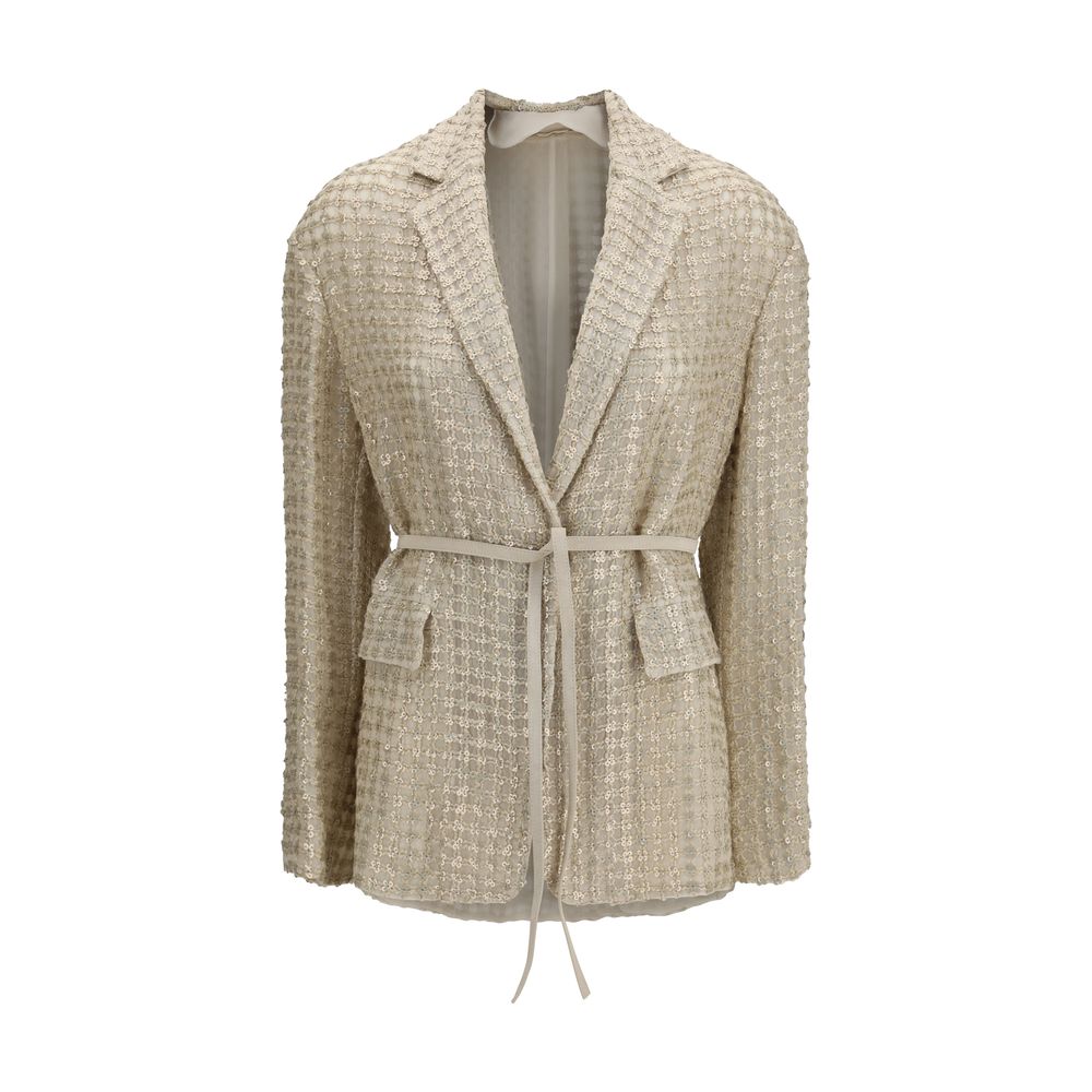 Brunello Cucinelli Beige Seidenjacken und Mäntel-1