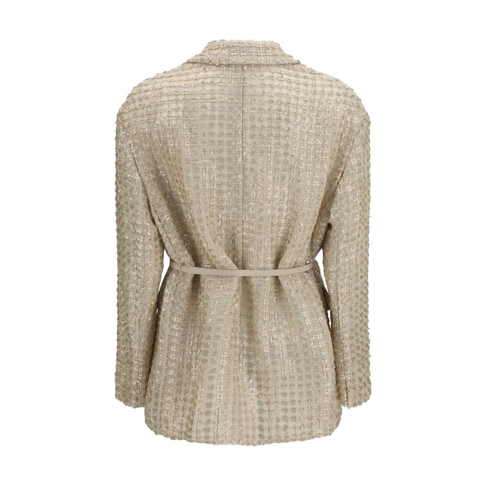 Brunello Cucinelli Beige Seidenjacken und Mäntel-2