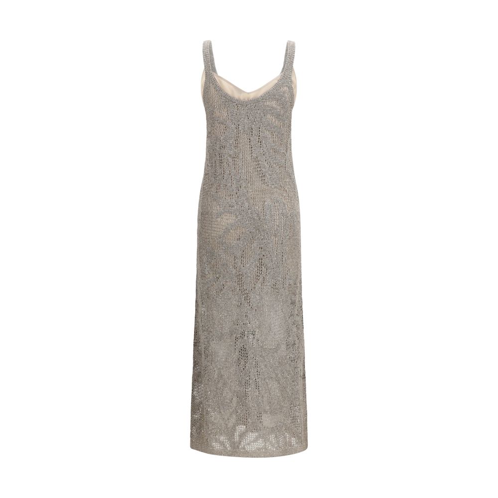 Brunello Cucinelli Graues Leinenkleid für die Freizeit-2