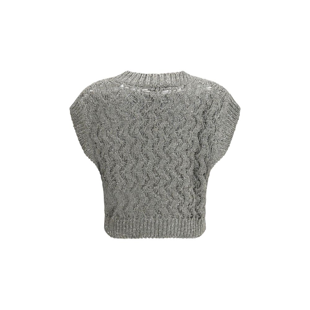 Brunello Cucinelli Zweifarbiger Seiden-Sweatshirt-2