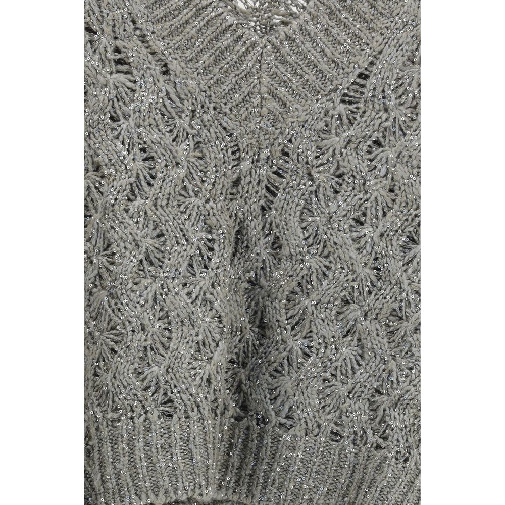 Brunello Cucinelli Zweifarbiger Seiden-Sweatshirt-3