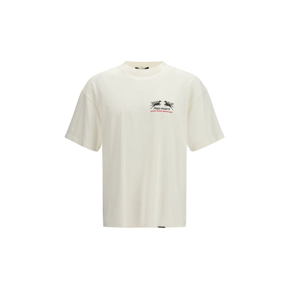 Represent Weißes Baumwoll-T-Shirt