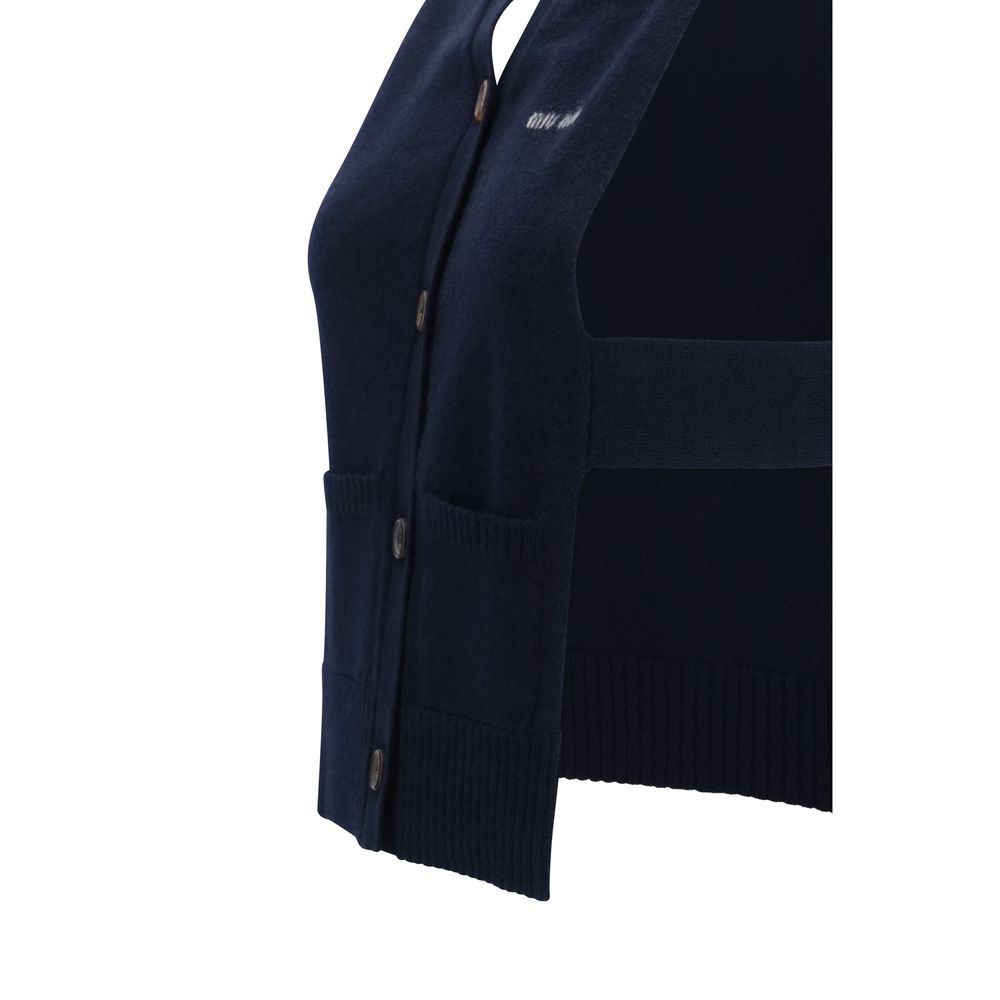 Miu Miu Blue Cashmere Knit Vest-4