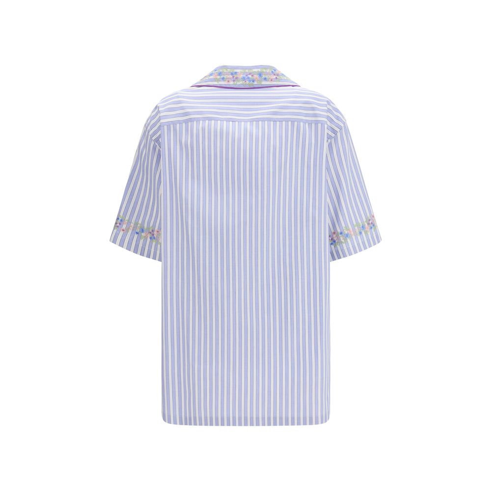 Dolce & Gabbana Blaues Baumwollhemd mit Muster-2