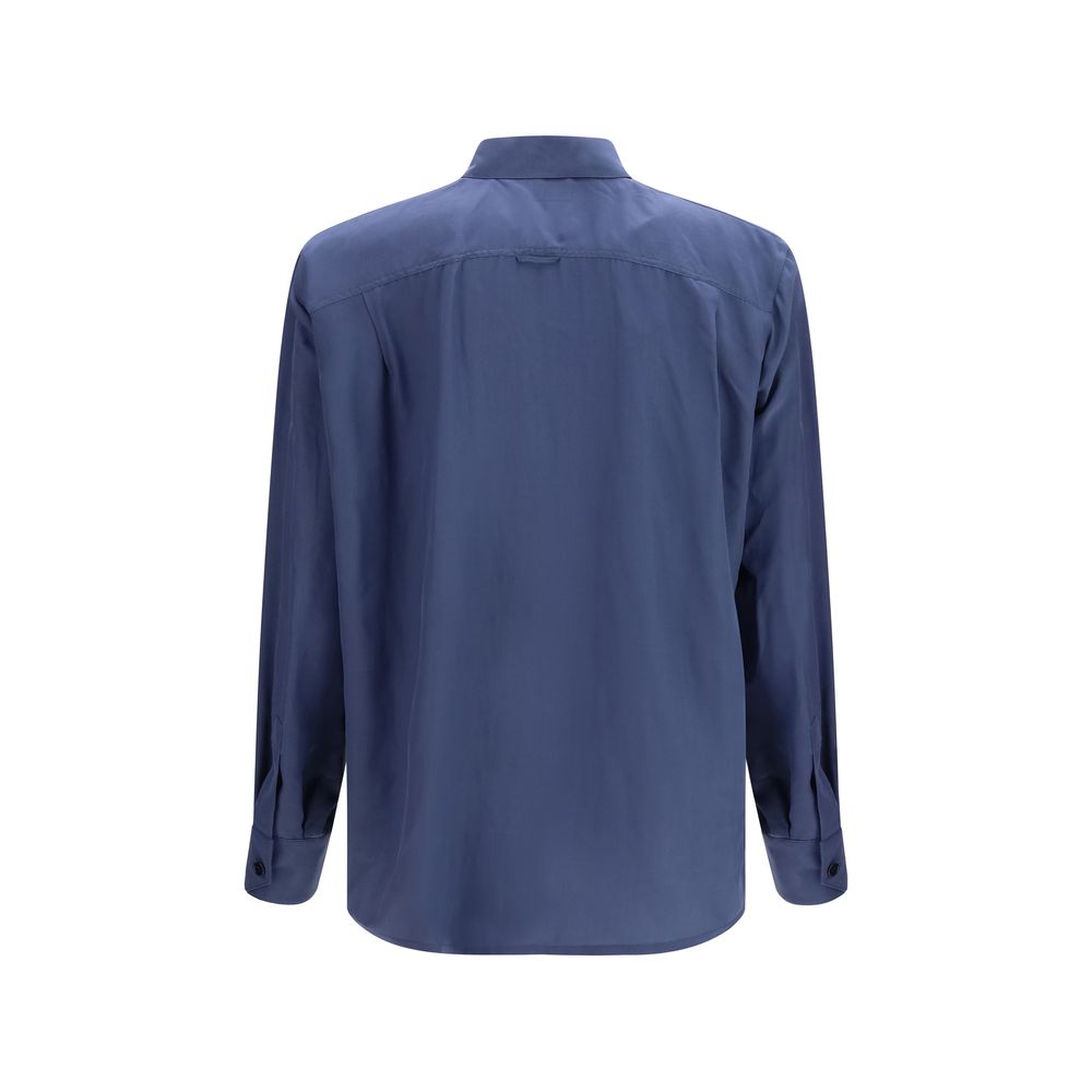 Saint Laurent Blaues Hemd aus Viskose-2