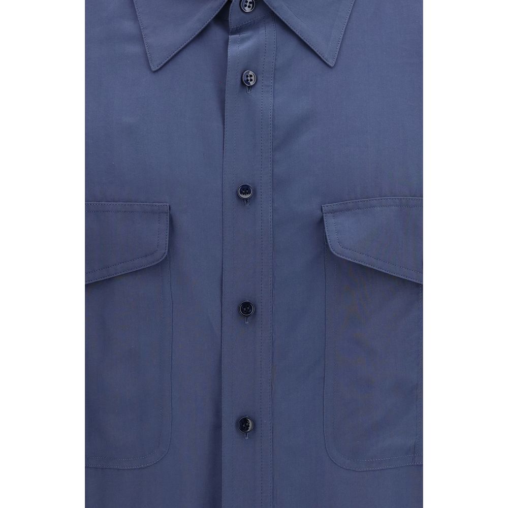 Saint Laurent Blaues Hemd aus Viskose-3