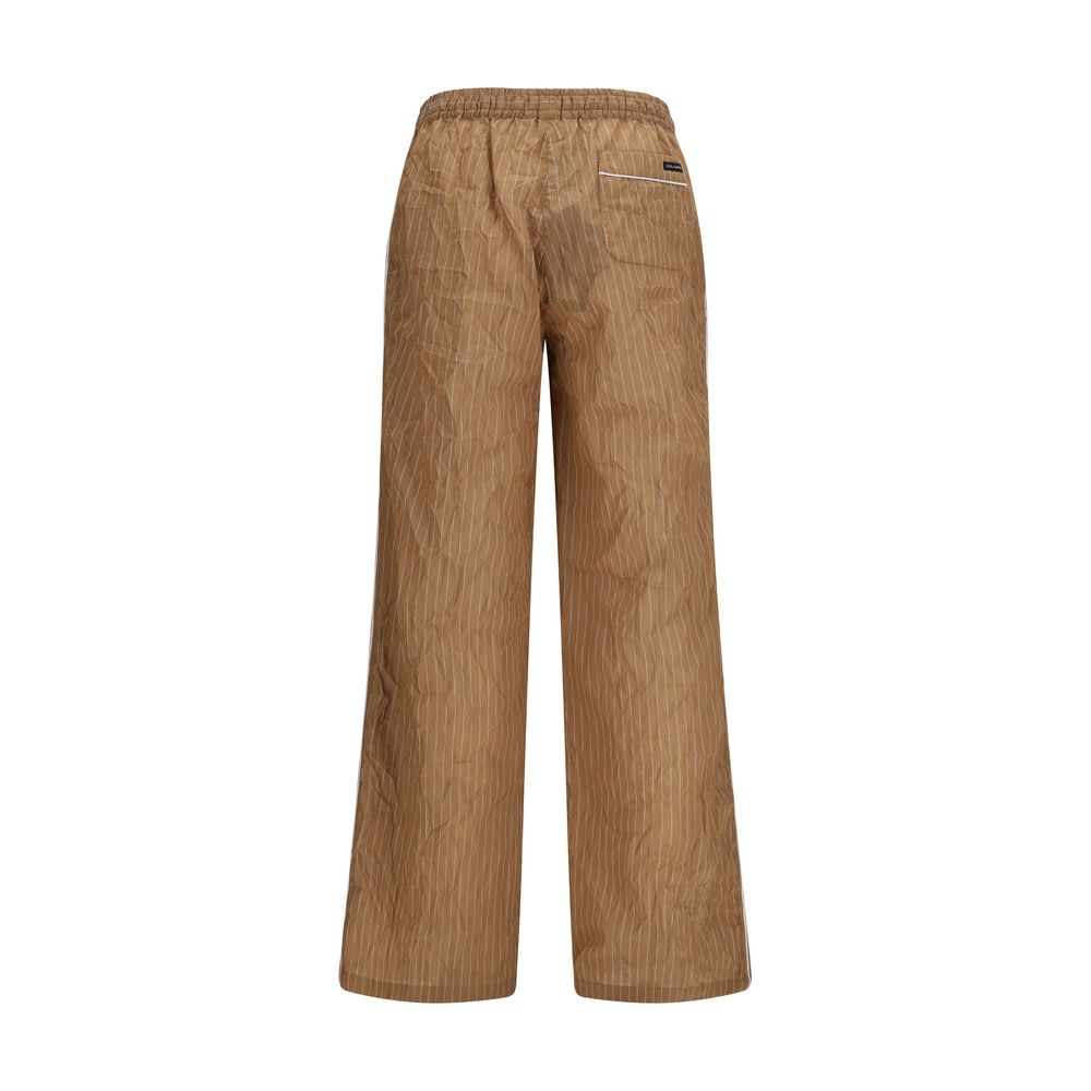 Dolce & Gabbana Brown Linen Casual Trousers-2