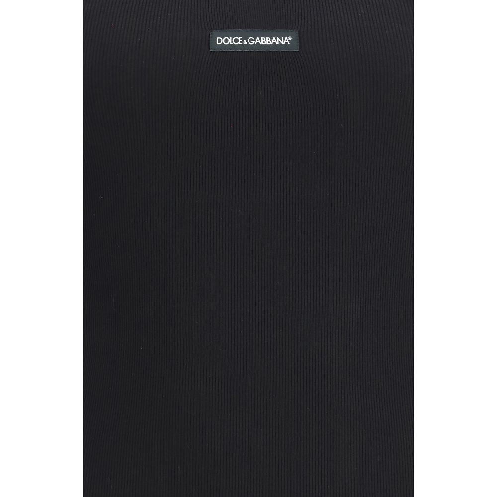 Dolce & Gabbana Schwarzes Baumwoll-Top-3