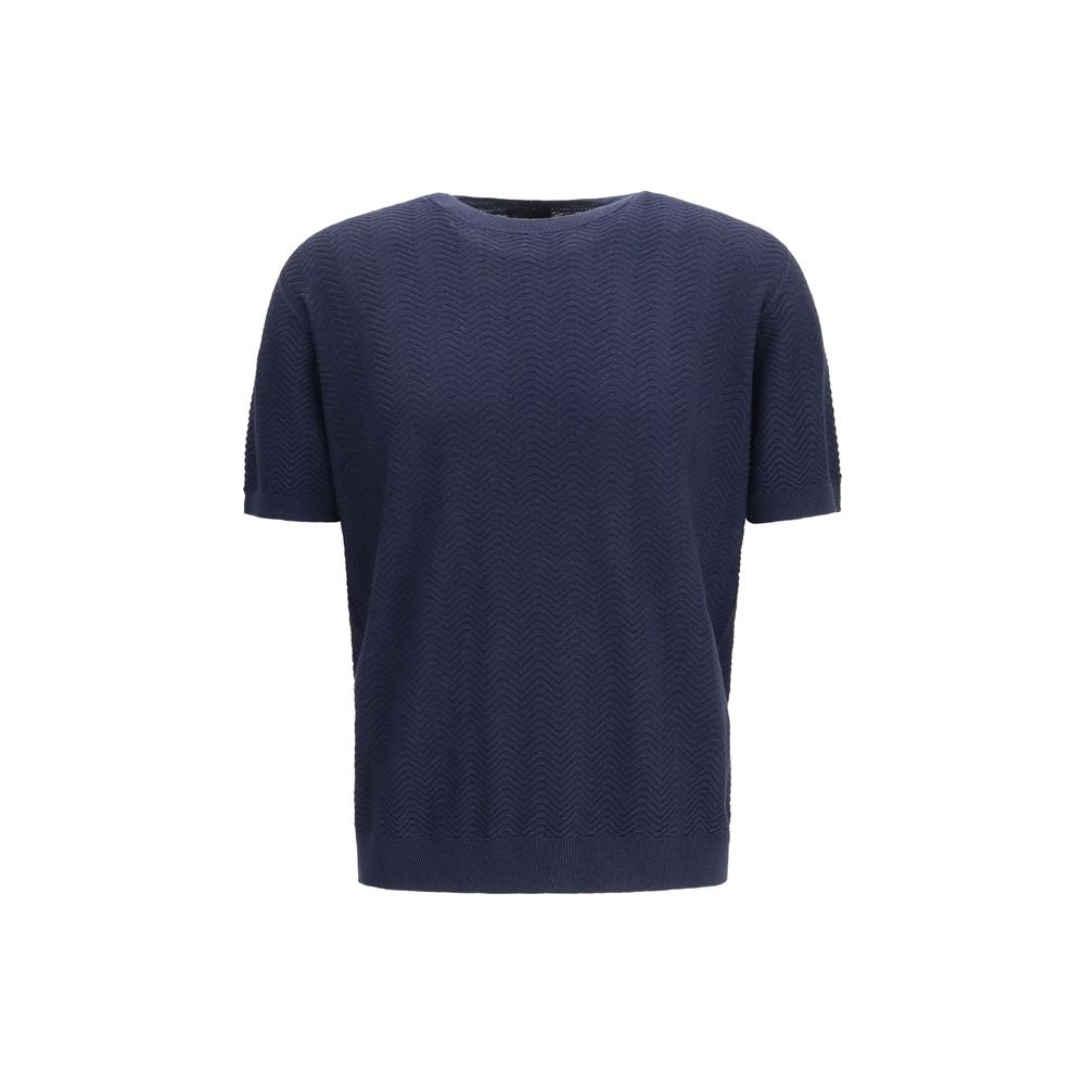 Giorgio Armani Blaues Seiden-Sweatshirt-1