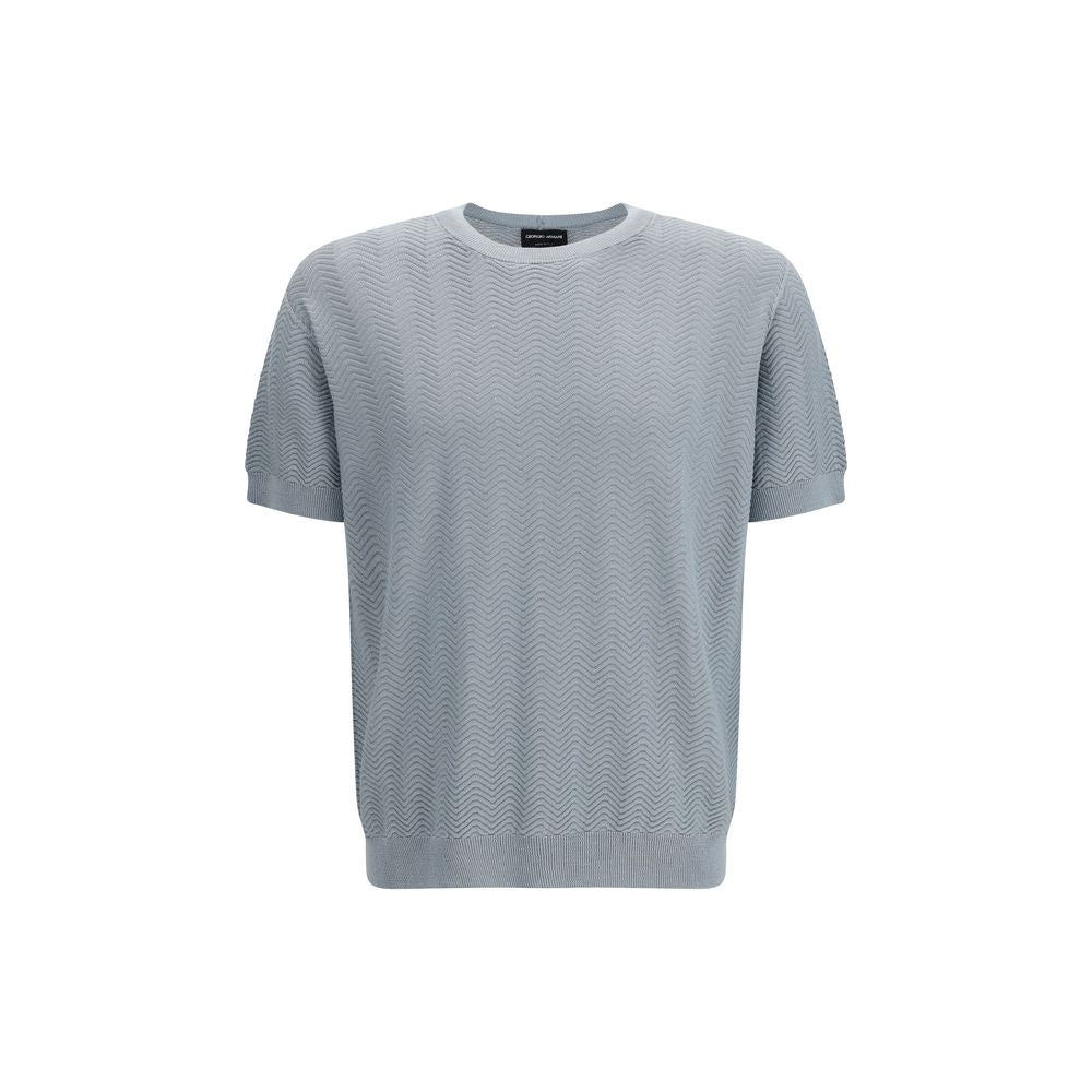 Giorgio Armani Graues Seiden-Sweatshirt-1