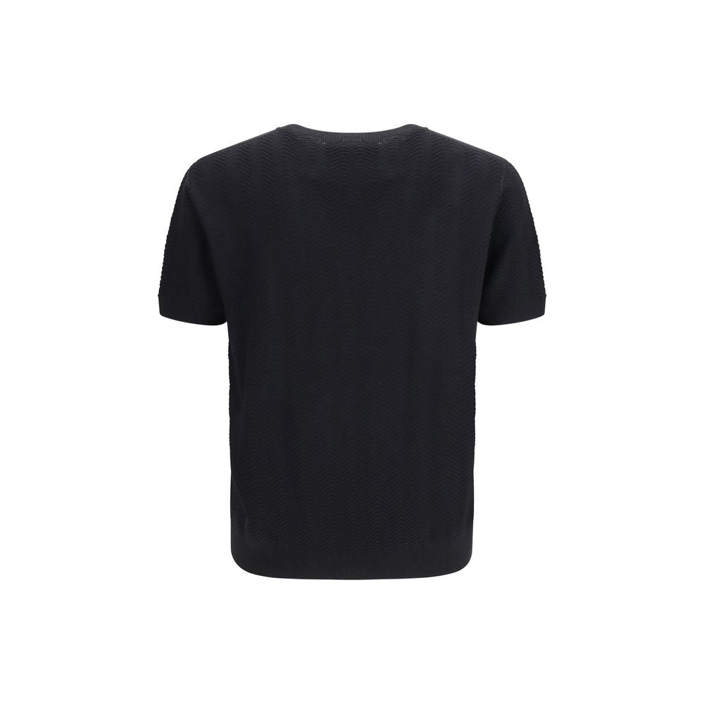 Giorgio Armani Schwarzer Seidenpullover-2