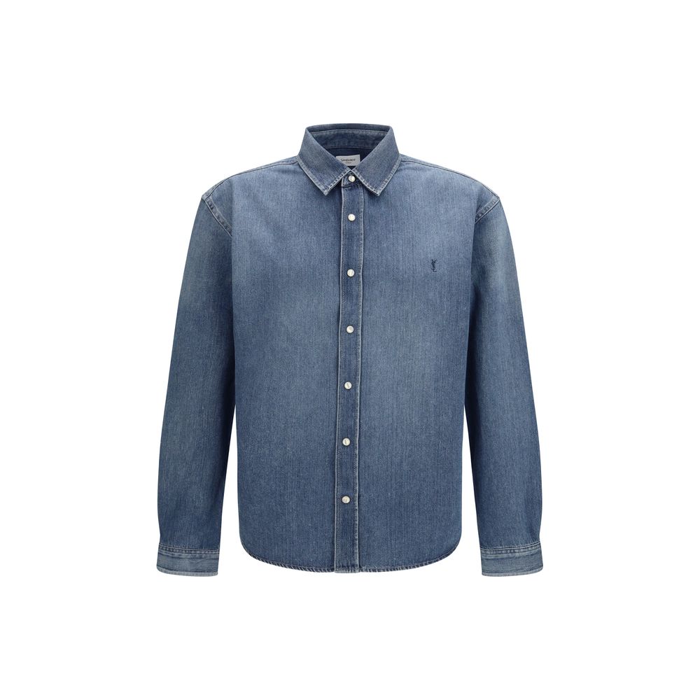 Saint Laurent Blaues Denim-Hemd-1