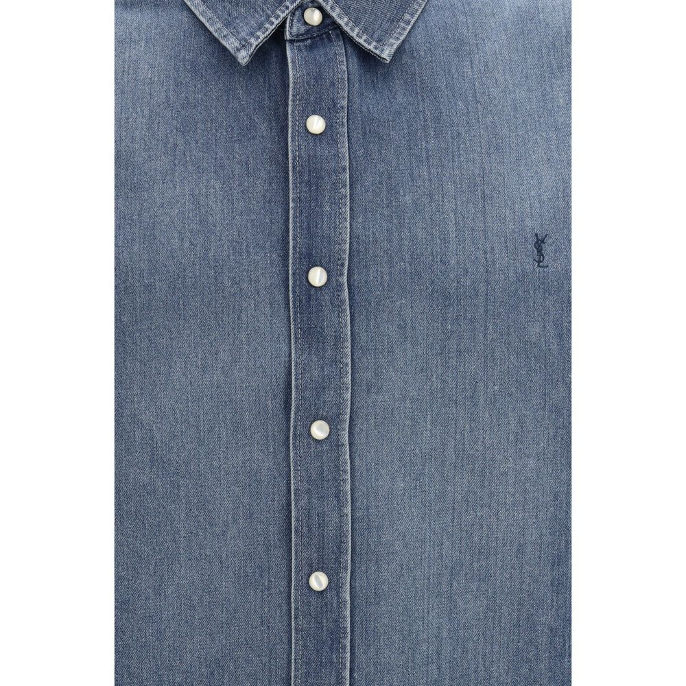 Saint Laurent Blaues Denim-Hemd-3