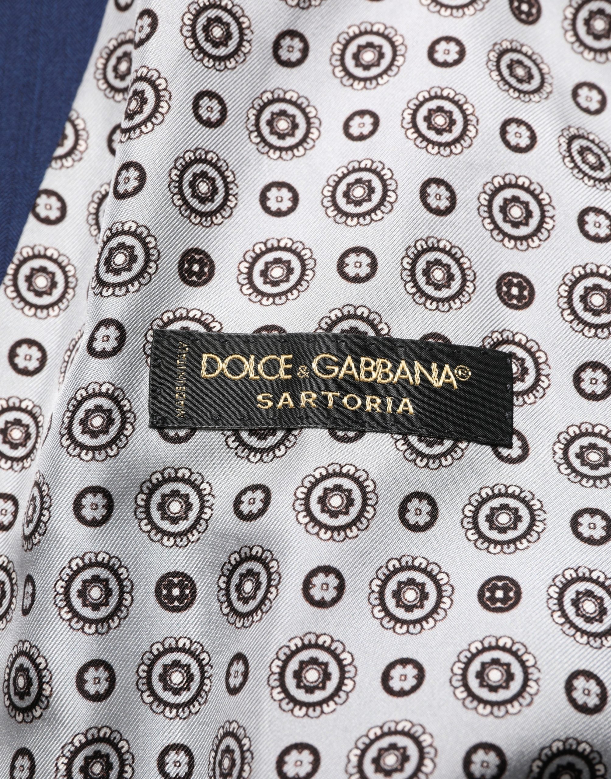 Dolce & Gabbana Marineblaue Wollweste für formelle Anlässe-7