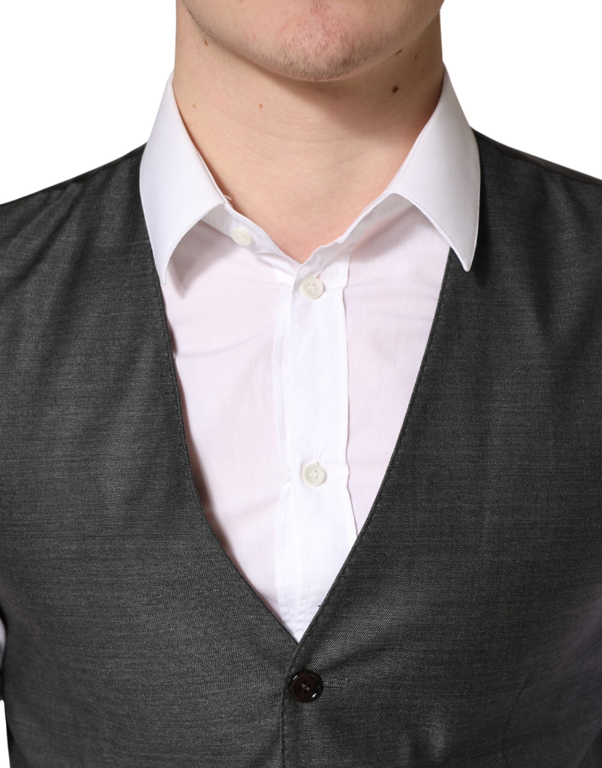 Dolce & Gabbana Dunkelgrauer Wollweste für Damen-5