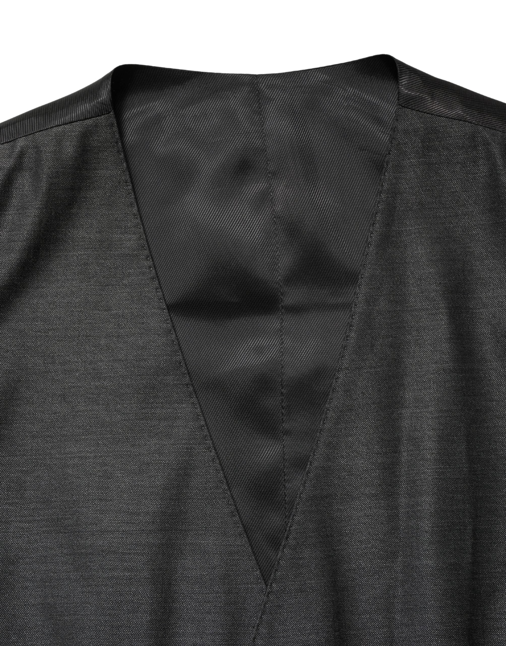 Dolce & Gabbana Dunkelgrauer Wollweste für Damen-6
