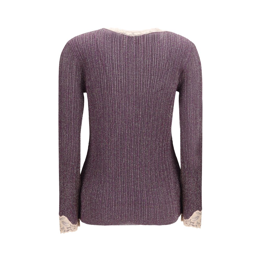 Valentino Lila Viskose-Strickjacke-2