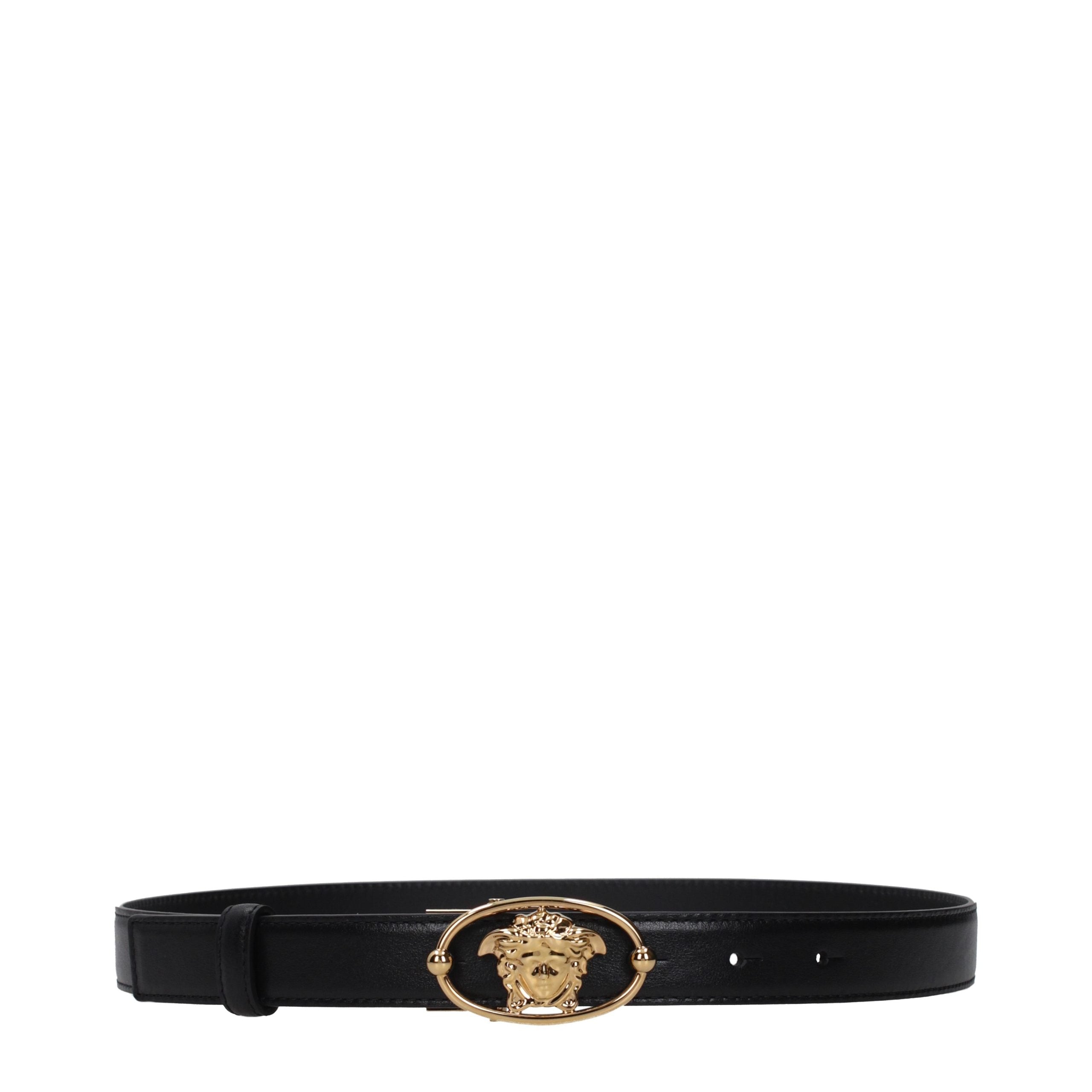 Versace Schwarzer Ledergürtel Regular