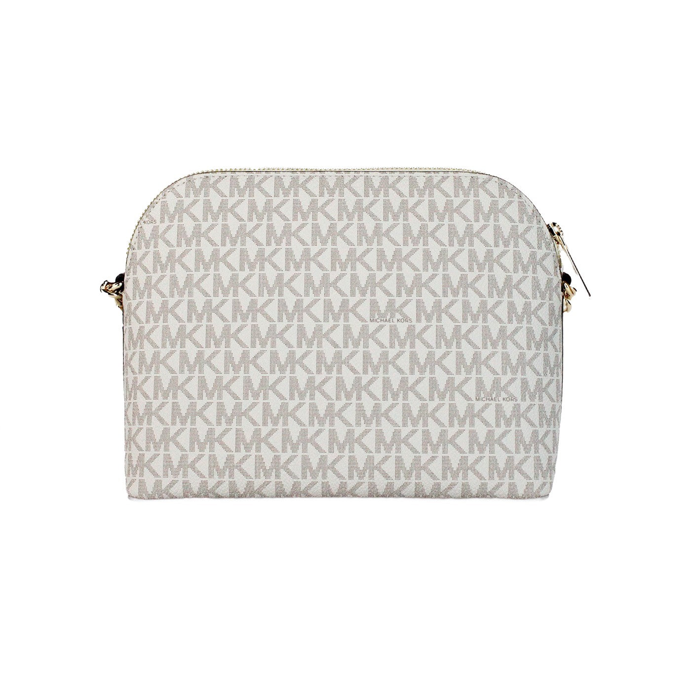 Michael Kors Damen Umhängetasche aus Canvas mit charakteristischem Logo-Muster und Rückentasche, Vanilla-2