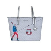 Michael Kors Jet Set Travel Girls Medium Signature Carryall Tote White MK-1
