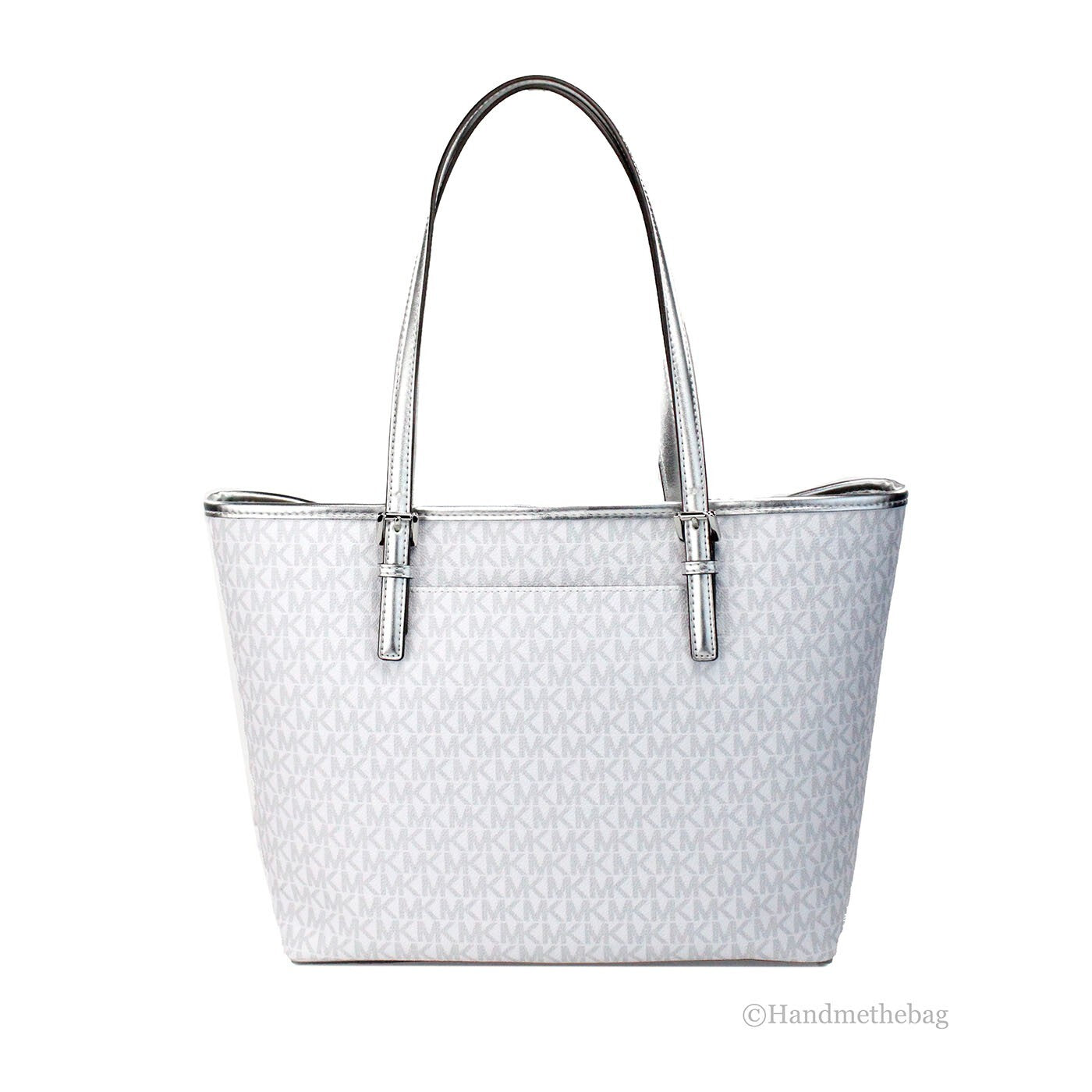 Michael Kors Jet Set Travel Girls Medium Signature Carryall Tote White MK-3