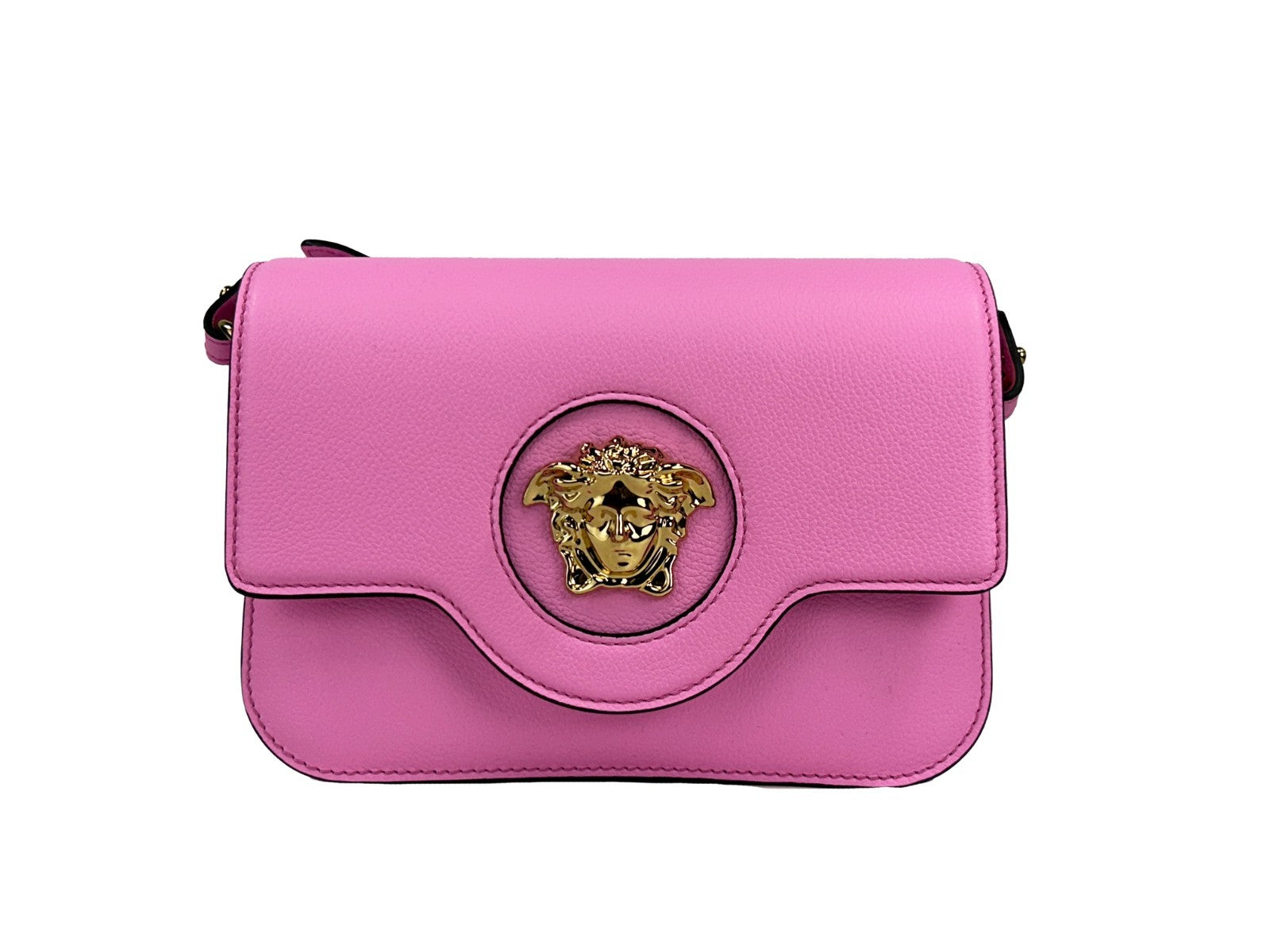 Versace La Medusa Pink Leather Shoulder Bag