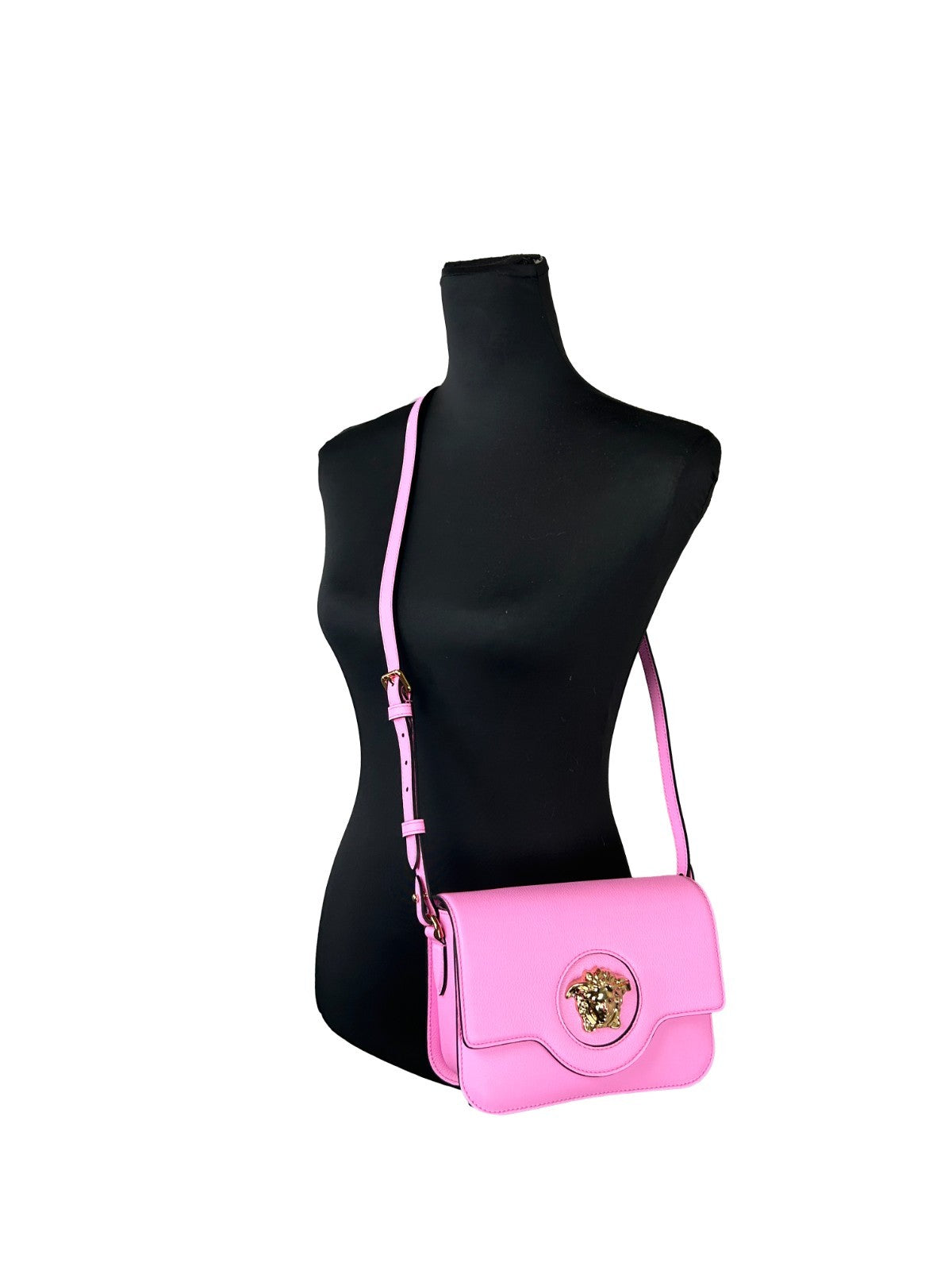Versace La Medusa Pink Leather Shoulder Bag-3