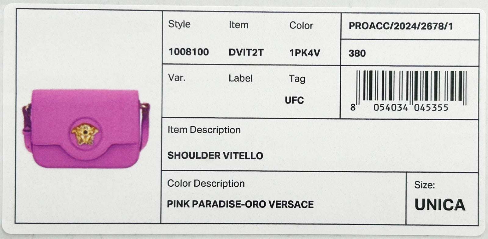 Versace La Medusa Pink Leather Shoulder Bag-4