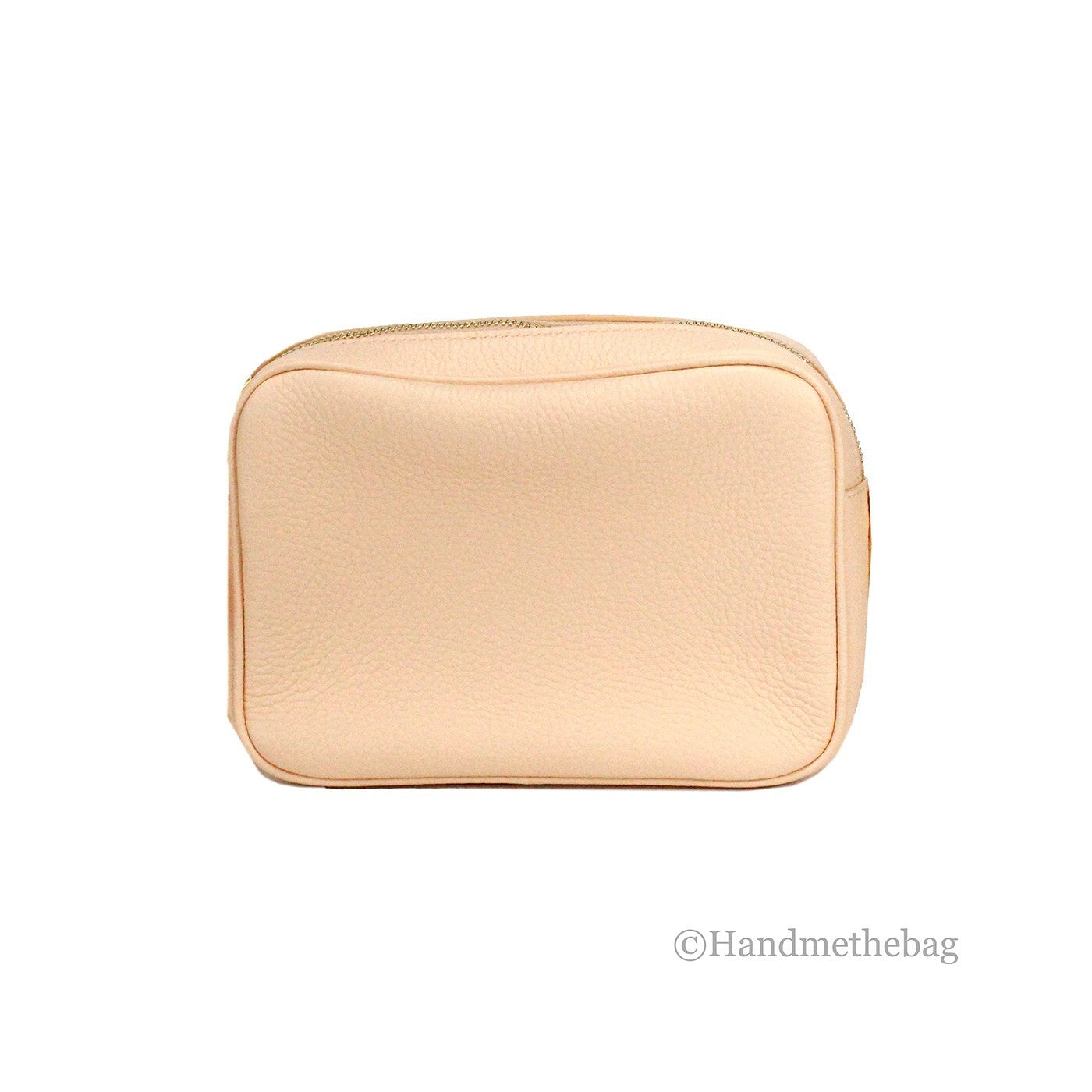 Burberry Grainy Leather Small Peach Pink Camera Bag with Logo-3