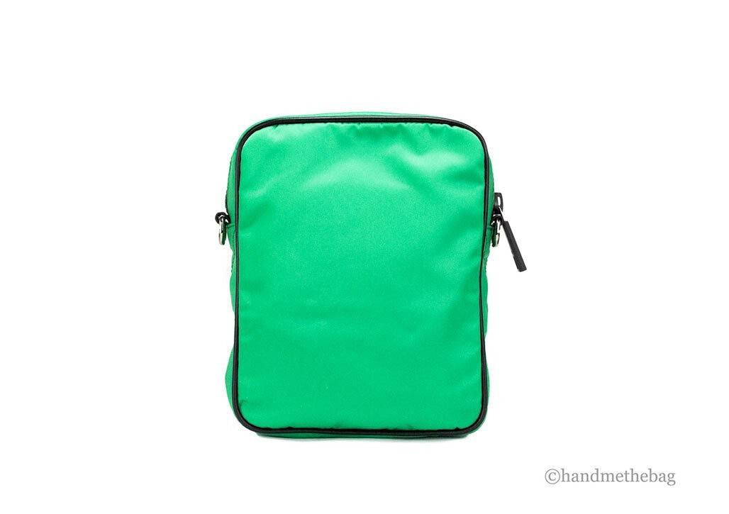 Versace Small Crossbody Bag in Light Green Nylon with Medusa Motif-3