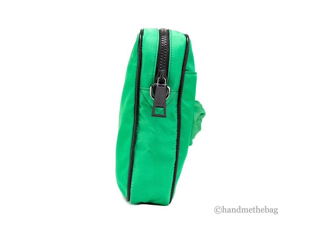 Versace Small Crossbody Bag in Light Green Nylon with Medusa Motif-4
