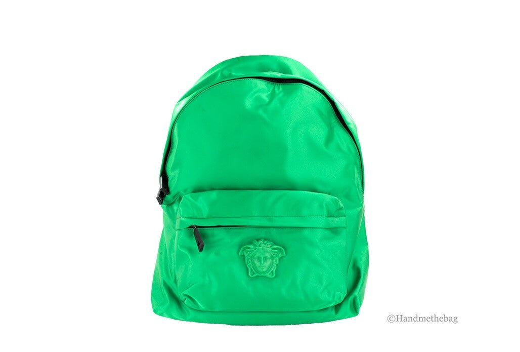Versace Large Medusa Light Green Nylon Backpack