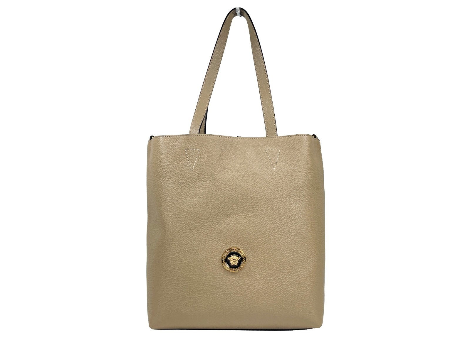 Versace Medusa Large Leather Tote Bag with Pouch