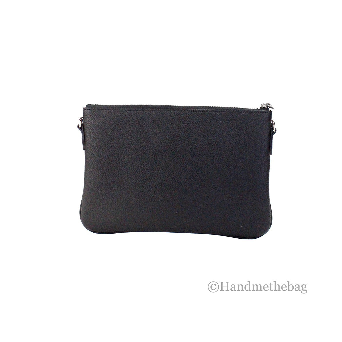 Burberry Peyton Monogram Leder Pochette Umhängetasche Schwarz-3