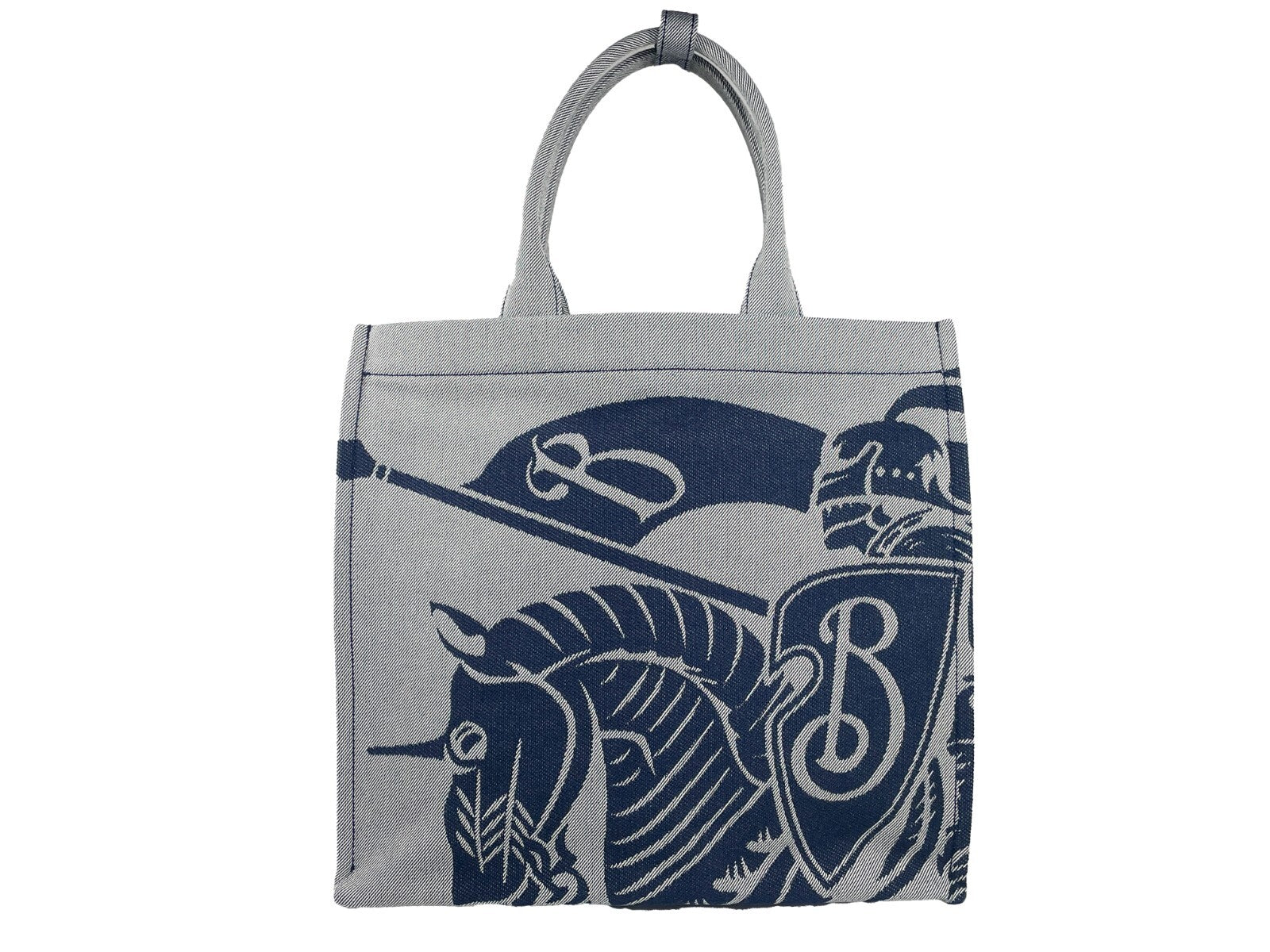 Burberry Navy EKD Canvas Tote Bag with Coin Purse-1