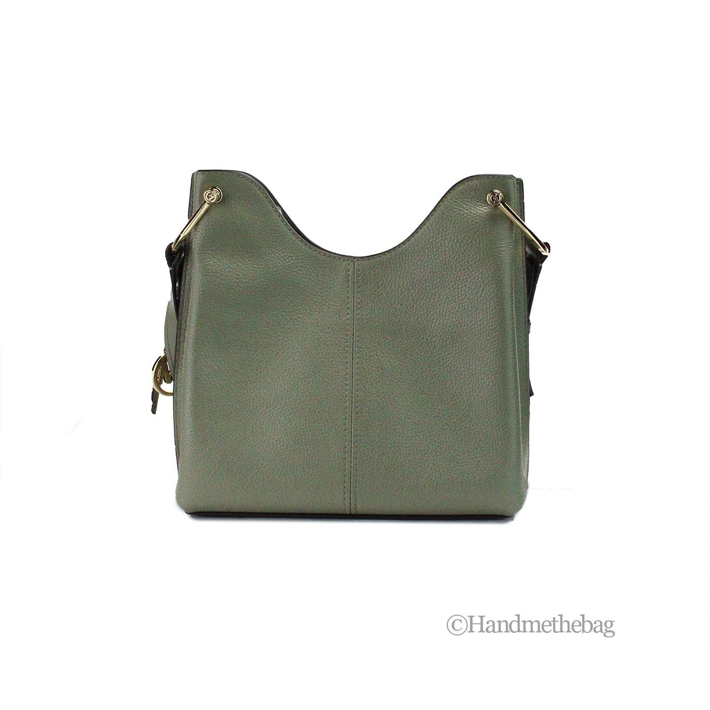 Michael Kors Joan Small Grün Perforiertes Wildleder Leder Slouchy Umhängetasche Handtasche-3