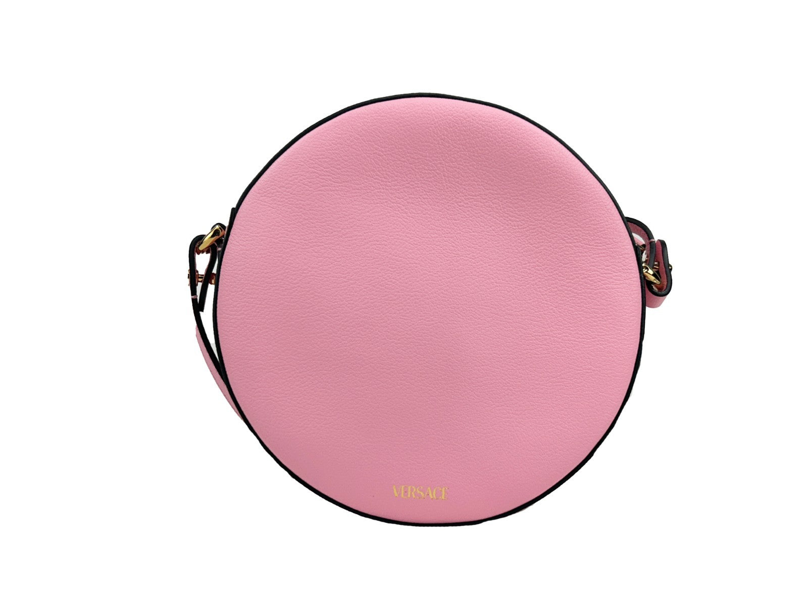 Versace Runde Disco Leder Kamera Crossbody Tasche-3